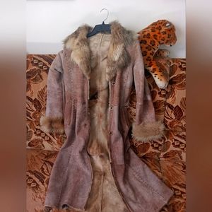 Vintage women's lamb skin coat